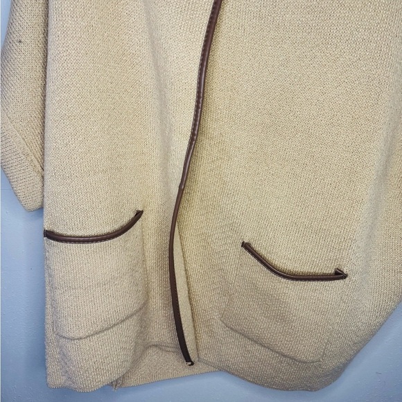 Beige Cape with Brown Trim - Picture 3 of 8